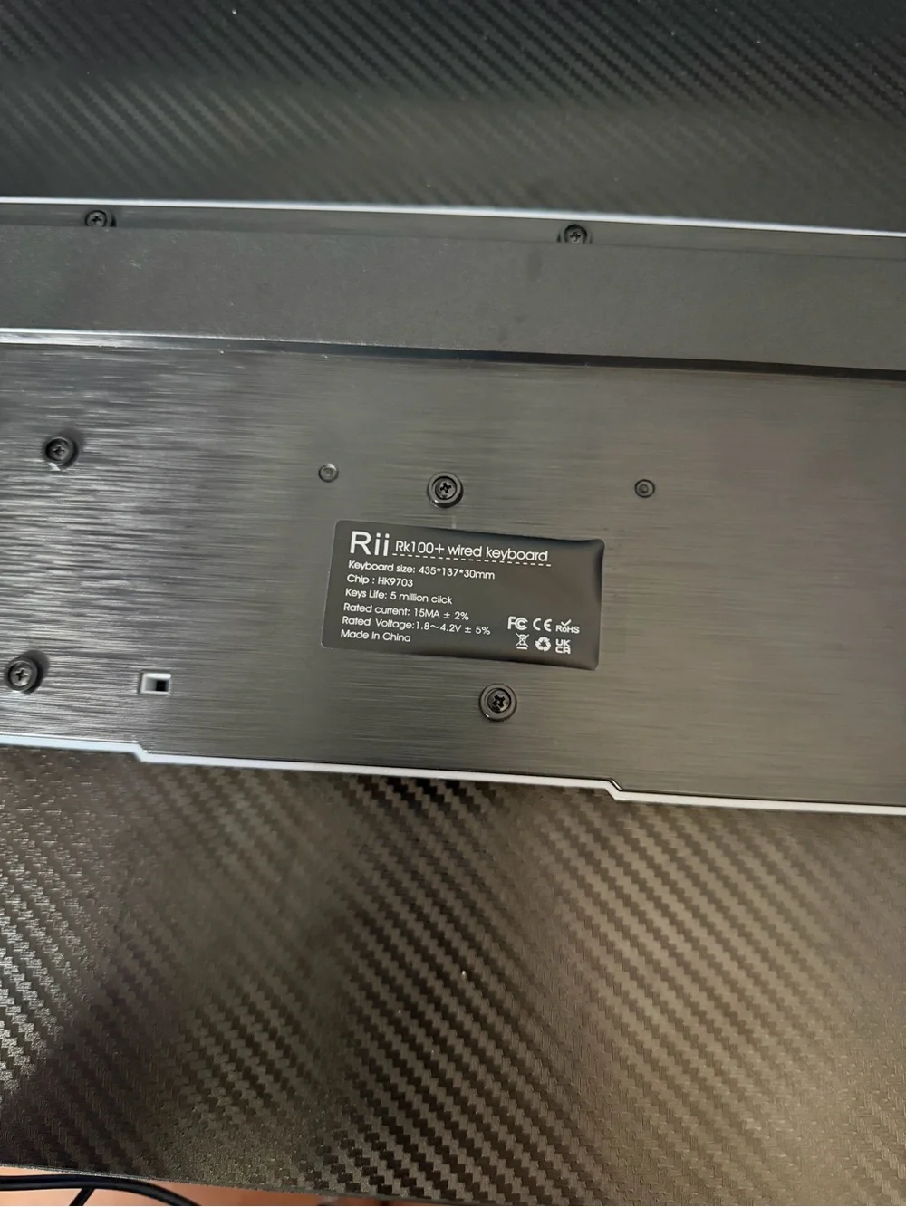 Black Wired Mechanical-Style USB Keyboard